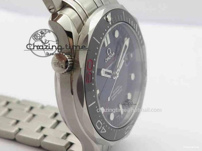 1228 Seamaster 300M 007 SS MK 1:1 Best Edition Black 007 Dial Ceramic Bezel On SS Bracelet A EasyCare 8178